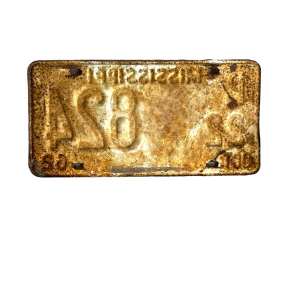 1962 Vintage Mississippi License Plate - Picture 2 of 2